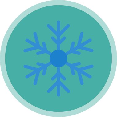 Kar tanesi düz simgesi. Vektör çizim               