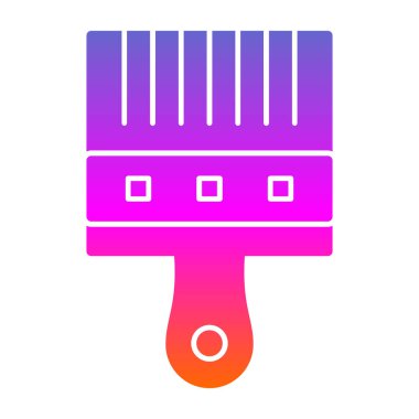 Boya fırçası simgesinin vektör illüstrasyonu