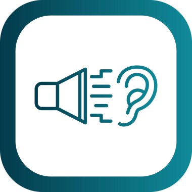 Konuşmacı. Web simgesi basit illüstrasyon