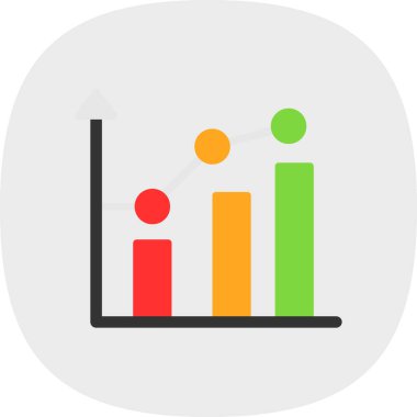 Diyagram vektör renk çizgisi simgesi 