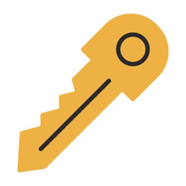 Anahtar. Web simgesi basit illüstrasyon