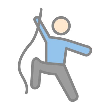 Erkek tırmanıcı simgesi vektör illüstrasyonu