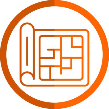 Şablon simgesi, vektör illüstrasyonu basit tasarım