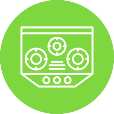 Elektrikli Soba simgesi vektör illüstrasyonu