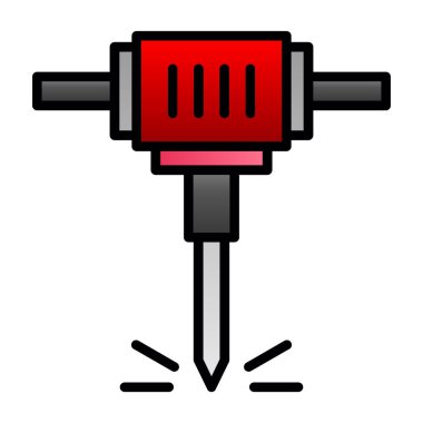 vector illustration of modern drill icon