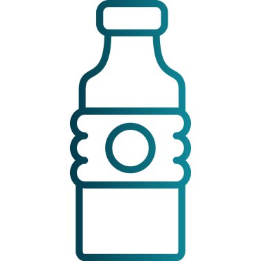 Su şişesi ikonu. özet çizimi 