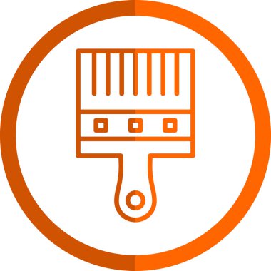 Boya fırçası simgesinin vektör illüstrasyonu