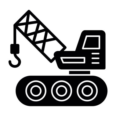 Yapı vinci simgesi web basit illüstrasyon