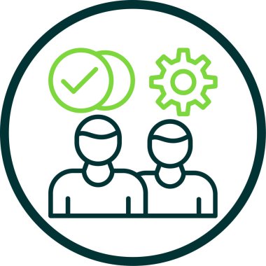 Takım çalışması web simgesi vektör çizimi