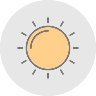 Güneş Simgesi Vektör illüstrasyonu 