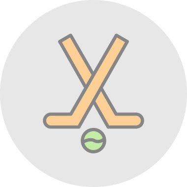 Modern Hokey simgesinin vektör çizimi                          