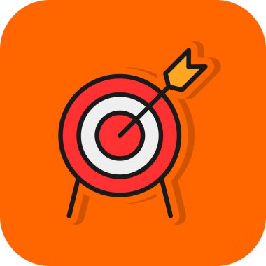 düz hedef simge vektör çizim