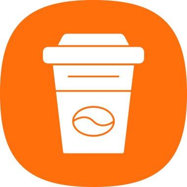 Kahve fincanı. Web simgesi basit illüstrasyon                