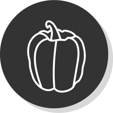 çan biberi simgesi, vektör illüstrasyonu