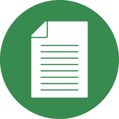 belge simgesi, vektör illüstrasyonu basit tasarım