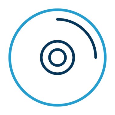 CD mi? Web simgesi basit illüstrasyon