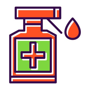 ilaç şişesi ve şırınga ikonu