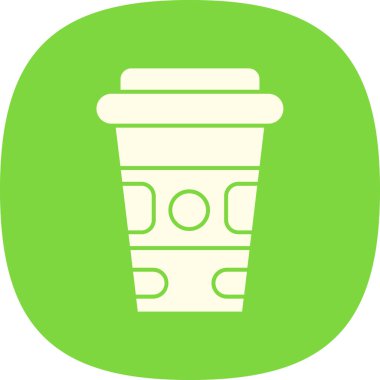 Kağıt bardak ağ simgesi, vektör illüstrasyonu. Kahve hazır. 