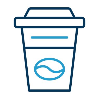 Kahve fincanı. Web simgesi basit illüstrasyon                