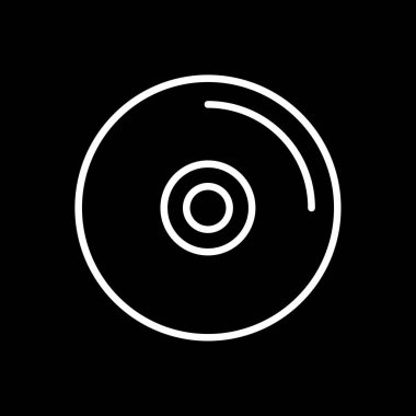 CD mi? Web simgesi basit illüstrasyon