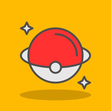 gezegen simgesi, vektör illüstrasyonu basit tasarım