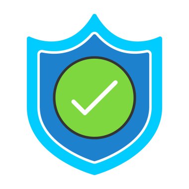 Kalkan. Web simgesi basit illüstrasyon 