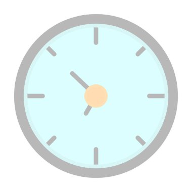 Saat. Web simgesi basit illüstrasyon                  