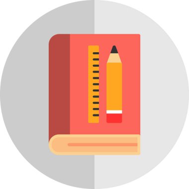 Kitap simgesi, vektör illüstrasyonu basit tasarım