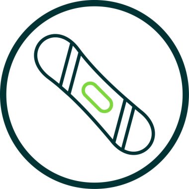 Snowboard düz ikonu, kış sporu konsepti, snowboard ekipman tabelası, vektör illüstrasyonu 