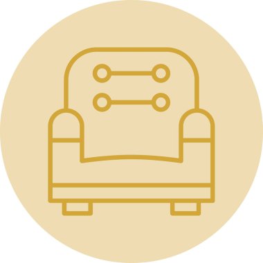 Kanepe. Web simgesi basit illüstrasyon