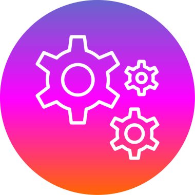 Gears'ı satırı vektör simgesi 