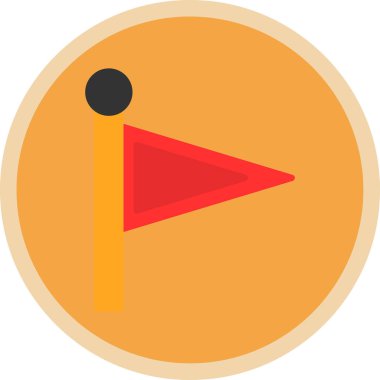 Bayrak simgesinin vektör illüstrasyonu 