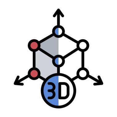 3d vektör simgesi modern illüstrasyon