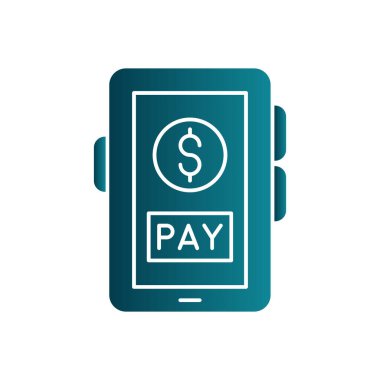 Çevrimiçi ödeme. Web simgesi basit illüstrasyon