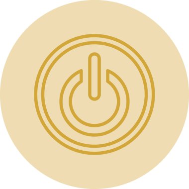 Güç düğmesi. Web simgesi vektör illüstrasyonu 