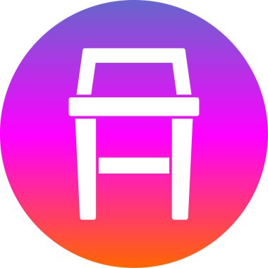 Tabure simgesi, vektör illüstrasyonu izole 