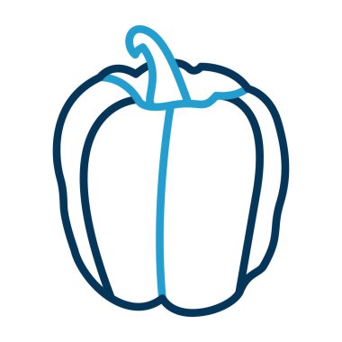 çan biberi simgesi, vektör illüstrasyonu