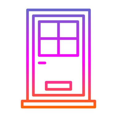 Ön Kapı simgesi, basit vektör illüstrasyonu 