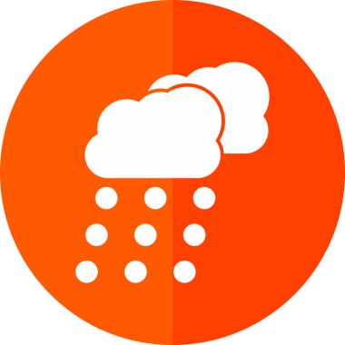 Kar bulutları hava durumu ikonu, vektör illüstrasyonu 