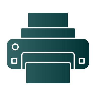 Yazıcı simgesinin vektör illüstrasyonu 