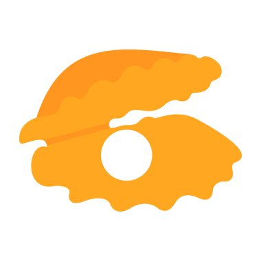 İstiridye. Web simgesi basit illüstrasyon