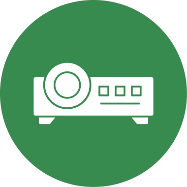 Projektör simgesi, vektör illüstrasyonu 