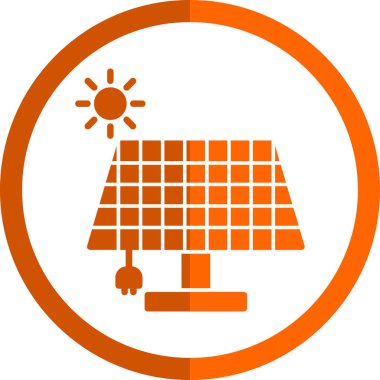 Güneş enerjisi paneli vektör illüstrasyonu