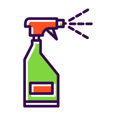 sprey şişe kutsal kişilerin resmi, vektör çizim