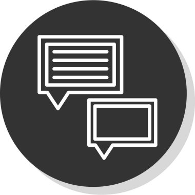 Konuşma baloncukları simgesi, vektör illüstrasyonu