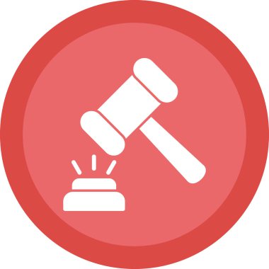 Açık arttırma. Web simgesi vektör illüstrasyonu 
