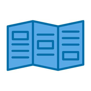 Broşür simgesi, vektör illüstrasyonu basit tasarım