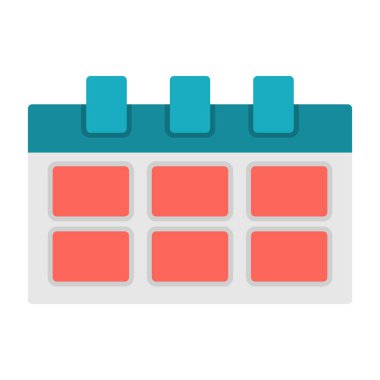 Takvim simgesi vektör illüstrasyonu