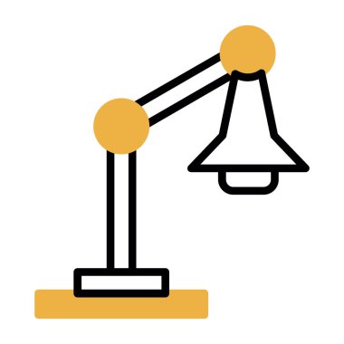 Masa lambası simgesinin vektör illüstrasyonu 