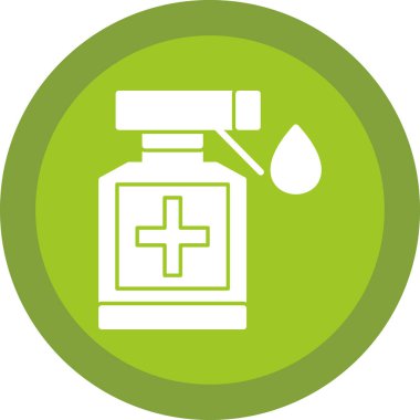 İlaç şişesi. Basit illüstrasyon